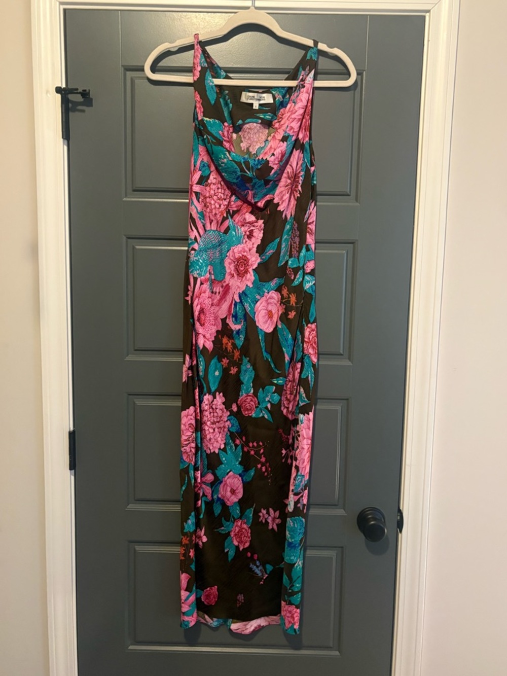 Diane von Furstenberg Floral Cowl Neck Slip Dress Size 6
